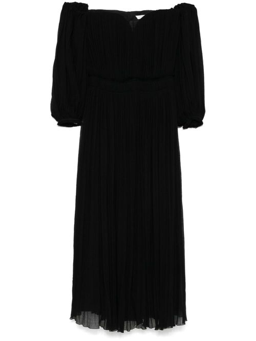 Pleated maxi dress - Black