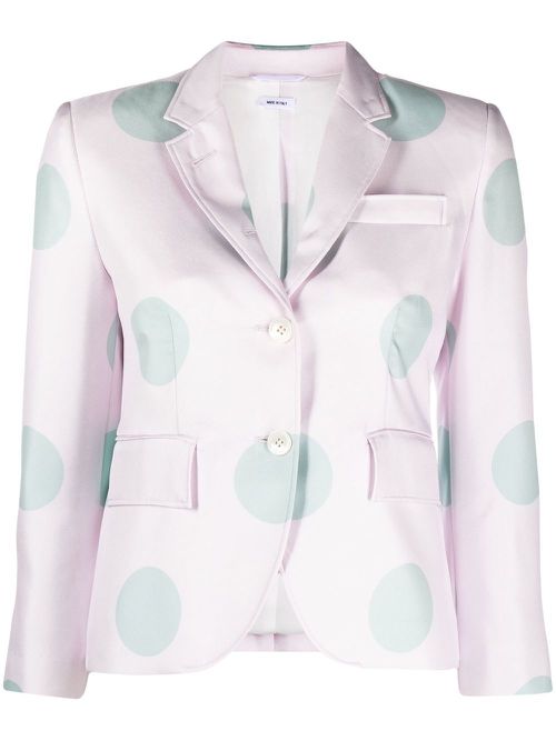 Polka-dot print silk blazer - Pink