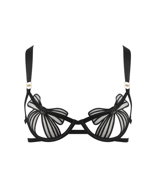 Bluebella Annabel Open Bow Bra Black