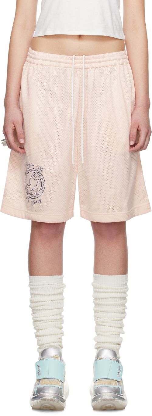 I'm Sorry by Petra Collins SSENSE Exclusive Pink JennyFax Edition Gym Shorts