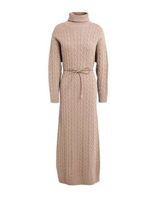 Peserico Woman Midi dress Light brown Size 6 Virgin Wool, Silk, Viscose, Cashmere, Polyester