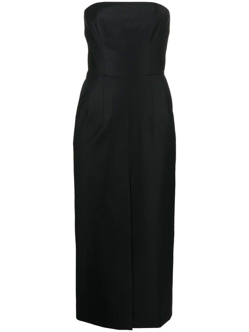 Fitted midi dress - Black