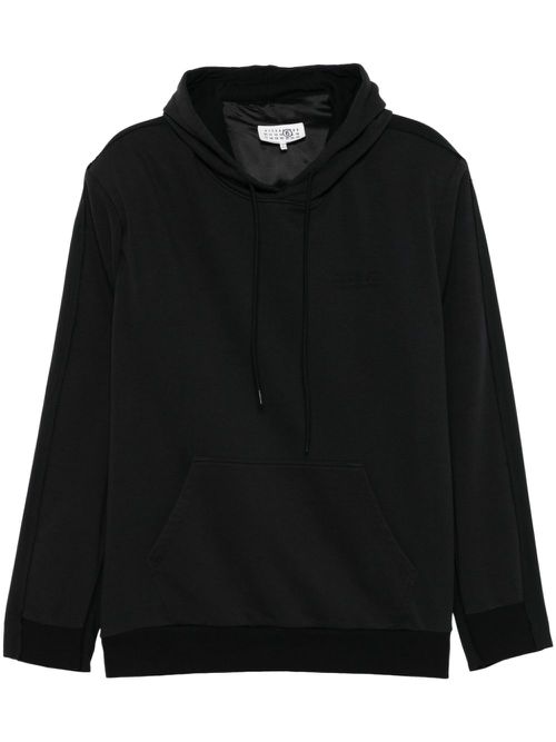 Numbers-motif hoodie - Black