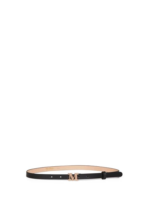 | Black leather MGRAZIATA Monogram belt |  | S