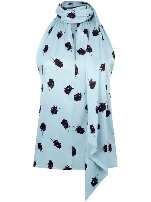 Floral-print blouse - Blue