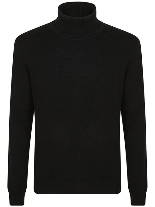 Roll-neck jumper - Black