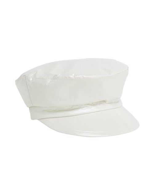 Baker Boy Hat Woman Hat Beige Size S Polyurethane, Polyester