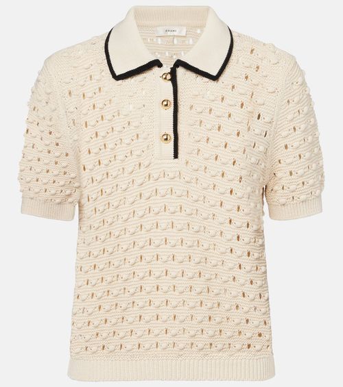 Bauble pointelle cotton polo shirt