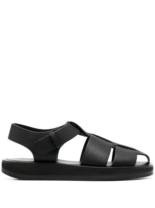Fisherman leather sandals - Black