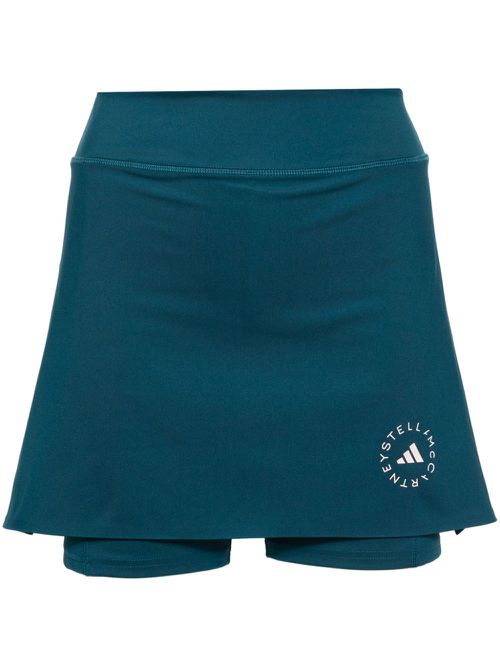 Logo-print skorts - Blue