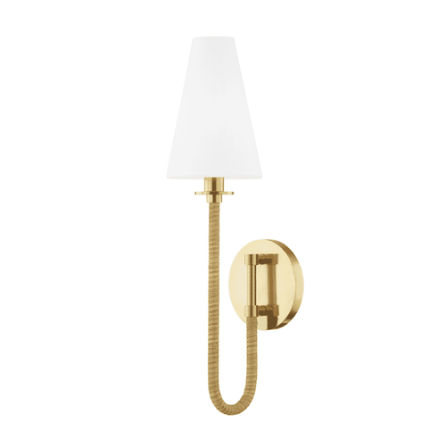 Aged Brass One Light Wall Sconce from the Ripley Collection