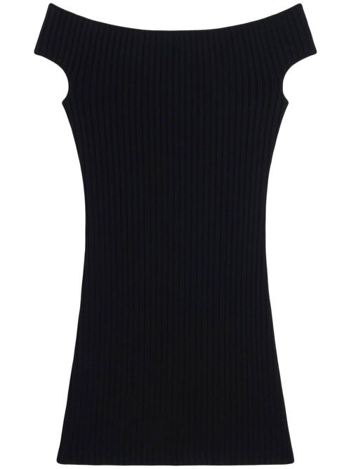 Off-shoulder mini dress - Black