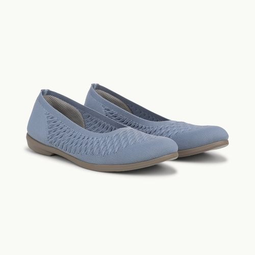 For Khloe Slip On Shoes Stonewash Blue Knit Fabric
