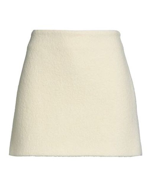Woman Mini skirt Cream Size 4 Virgin Wool