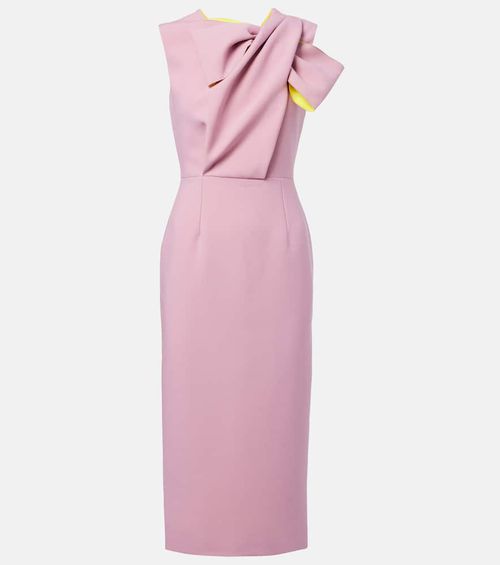 Bow-detail crêpe dress