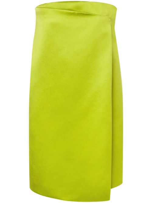 Strapless satin minidress - Green