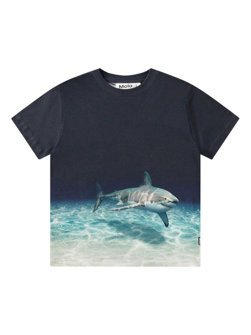 Graphic-print organic cotton T-shirt - Blue