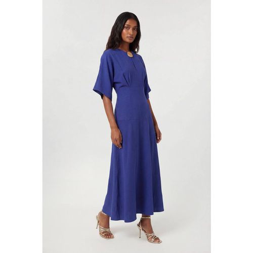 Karen Millen Women's Modal Drop Waist Midi Dress in Cobalt