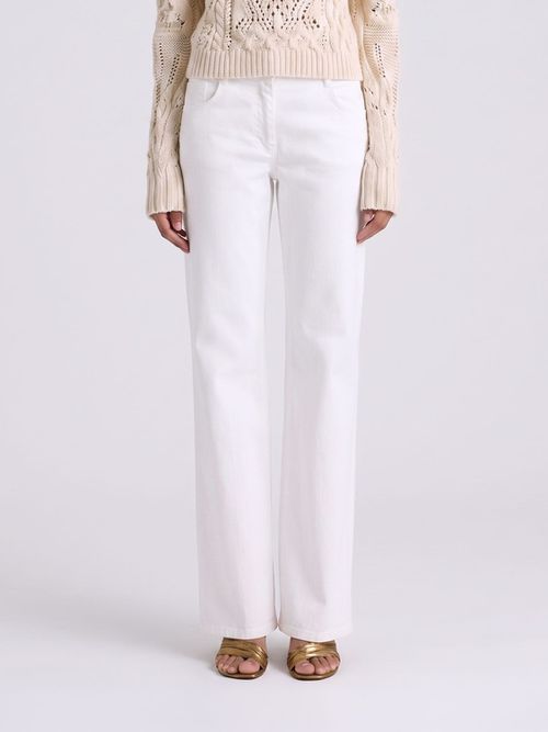 MOMONÌ Pants Woman color White