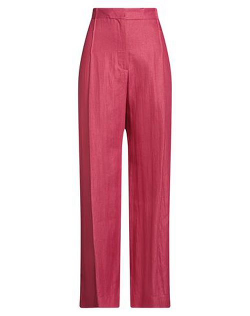 Woman Pants Magenta Size 4 Linen, Polyamide