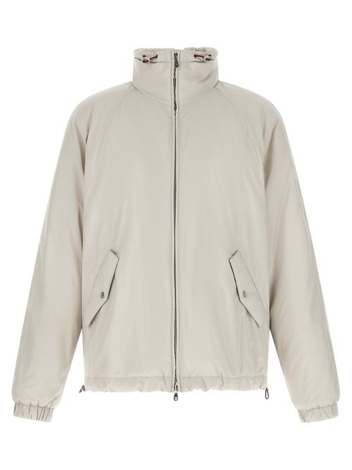 Water-Repellent Nylon Jacket — Beige