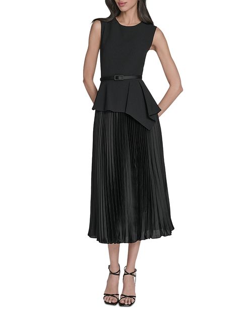 Peplum Waist Midi Dress