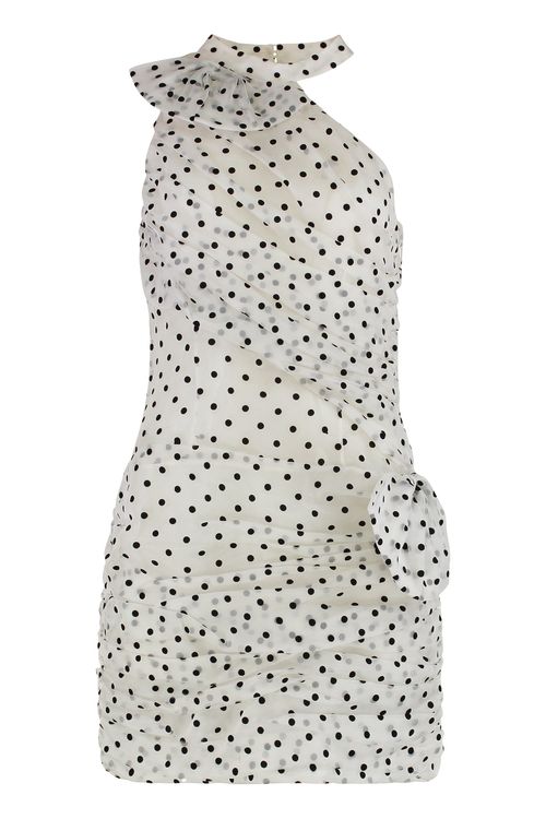 POLKA DOT MINI DRESS with RUFFLES