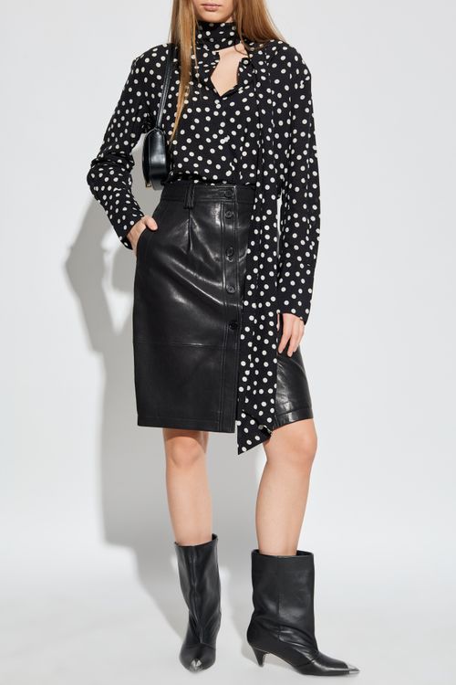 Leather Skirt "Zaire", Women's, Black