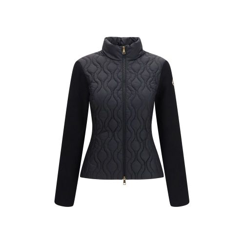 Quilted Cotton Shell Jacket — Black