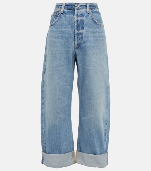 Ayla high-rise cropped wide-leg jeans