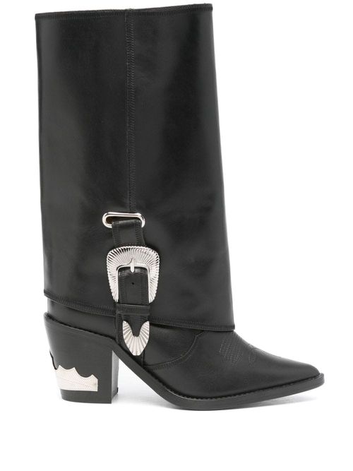 70mm buckle-detailed boots - Black