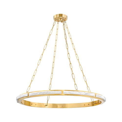 Aged Brass LED Chandelier from the Wingate Collection