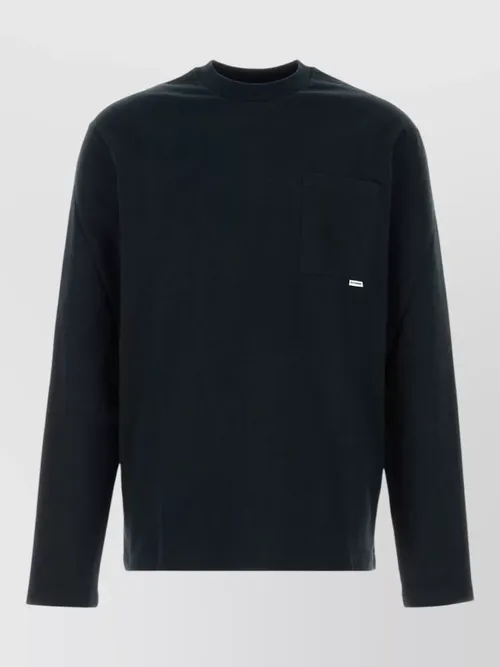 Jil Sander - cotton t shirt chest pocket crew neck