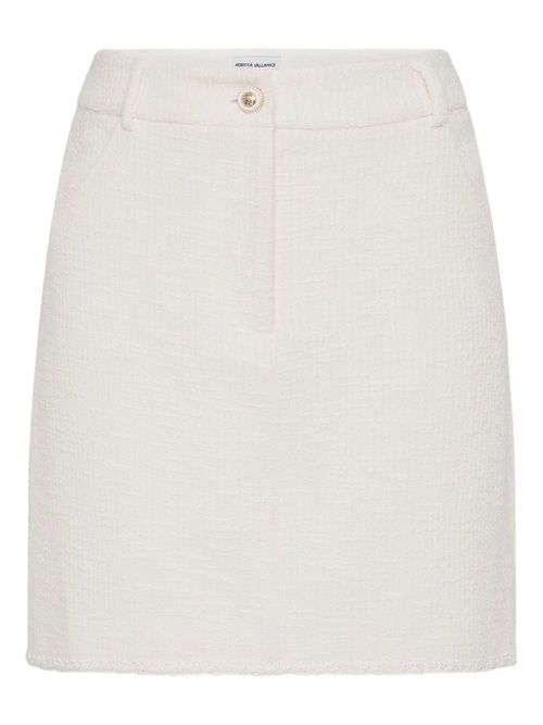 Rebecca Vallance Jonie button-detail bouclé skirt - White