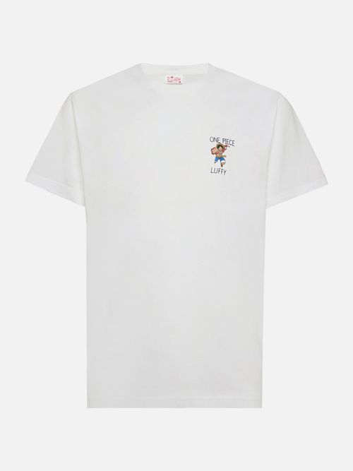 Cotton T-Shirt With One Piece Print Special Edition White - Men
