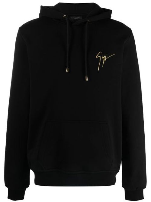 Logo-print drawstring hoodie