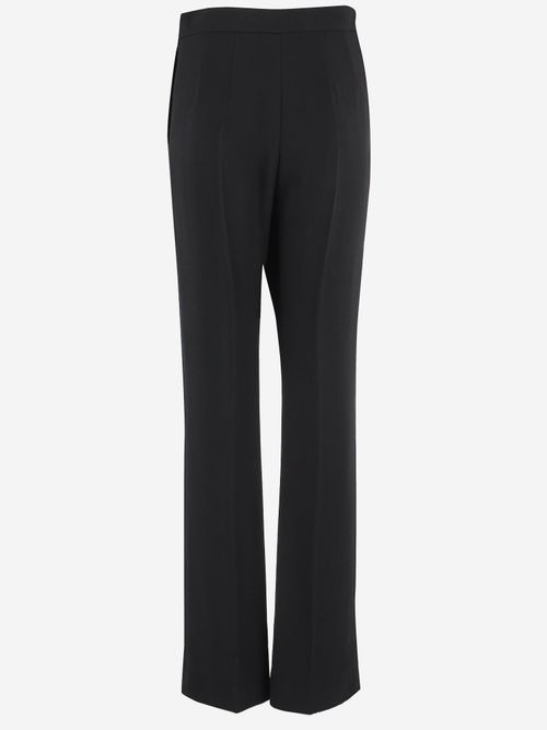 Stretch Viscose Trousers — Black