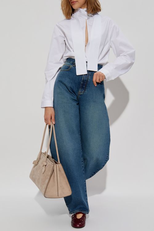 Tie-detail Shirt, Women's, White