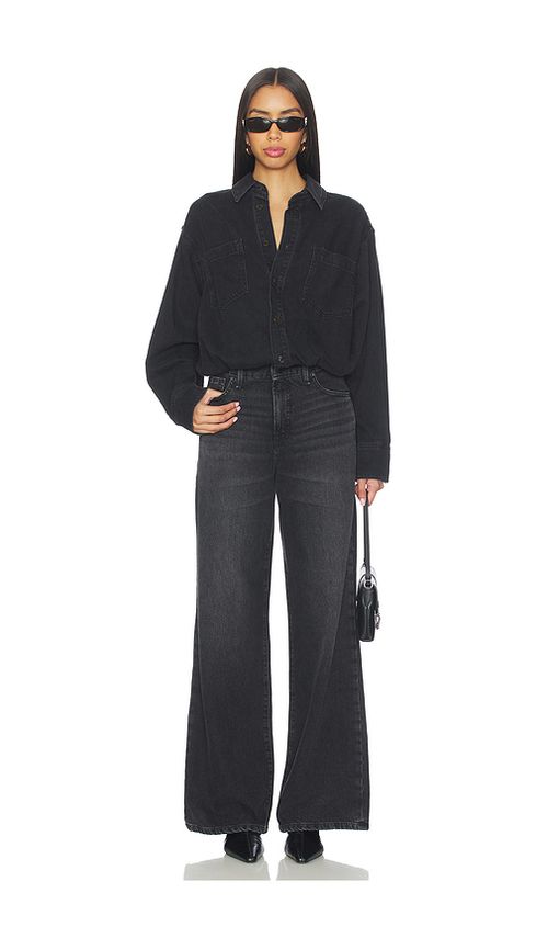 Good american denim shirt jumpsuit en color negro XXL/2X también en L, M, S, XL/1X