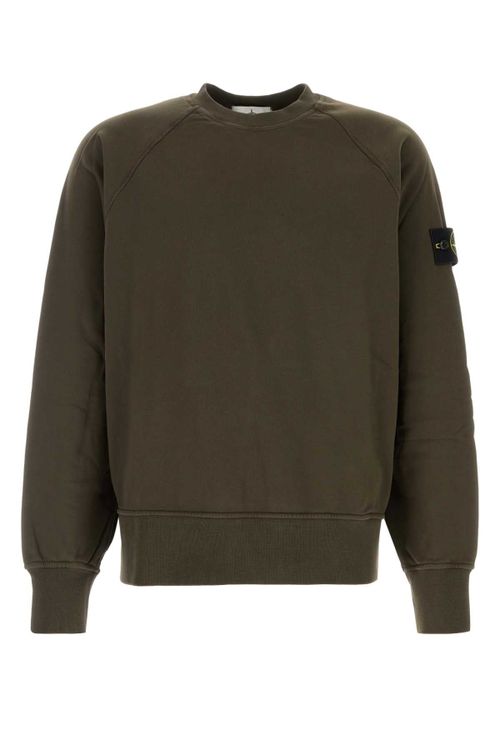 Crew-Neck Cotton Sweatshirt — Gray