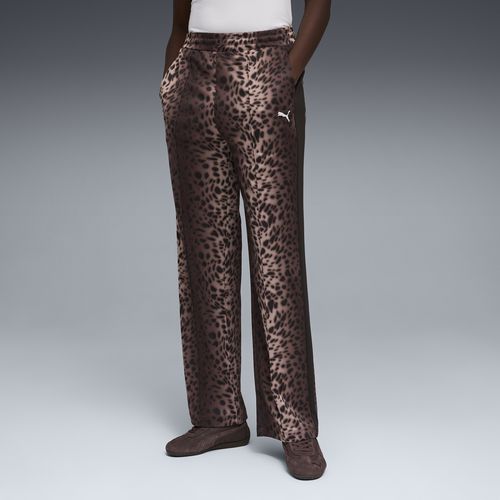 PUMA Leopard Luxe Women's T7 Track Pants in Black