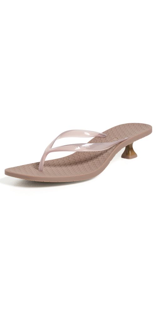 Jelly Heel Flip Flops 40mm Almond Flour