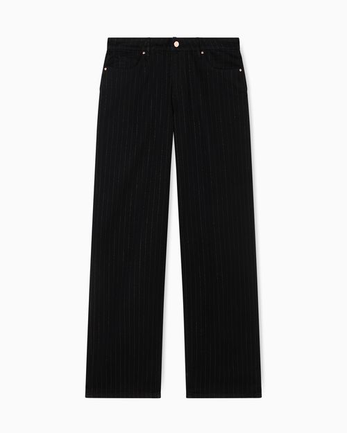 Relaxed Fit Denim Jeans in Metallic Pink