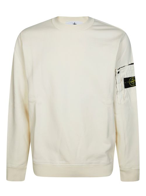 Regular-fit Crewneck Sweatshirt with Seasonal Pocket COTTON FLEECE