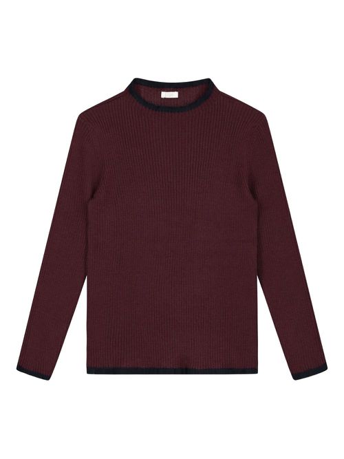 Ribbed-knit sweater - Red