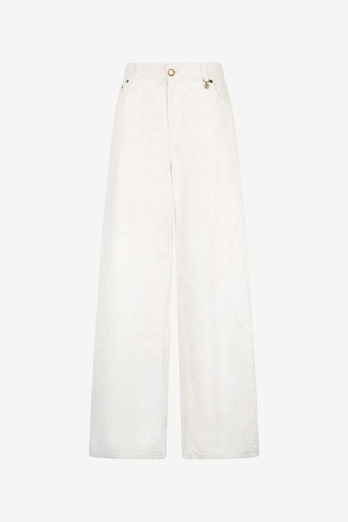 Wall Print Wide Leg Trousers