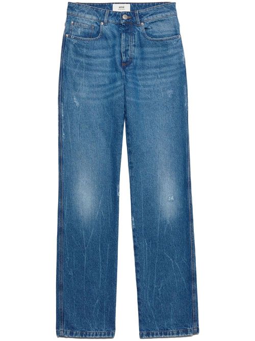 Low-rise straight-leg jeans - Blue