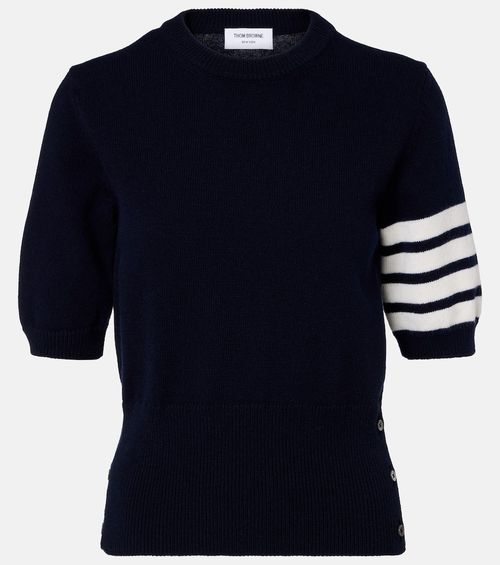 4-Bar knitted virgin wool sweater