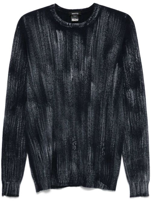Intarsia-knit sweater - Blue