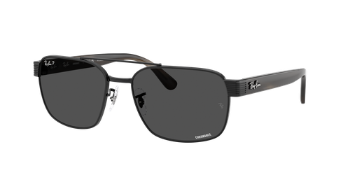 Ray-Ban Unisex Sunglass RB3751CH Chromance -  Frame color: Black, Lens color: Polar Dark Grey